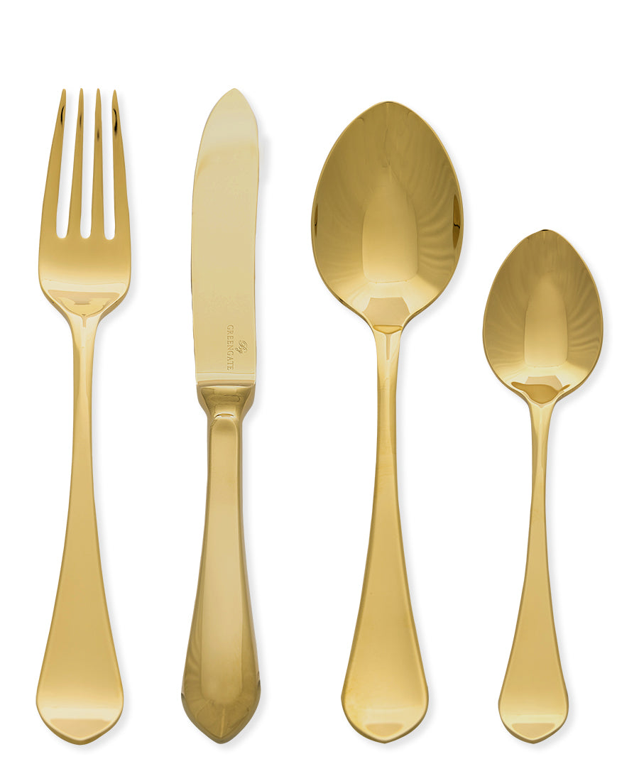Cutlery Curved set gold set of 4