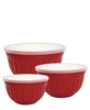 Bowls with lid Alice red set of 3