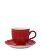 Cup & Saucer Alice red